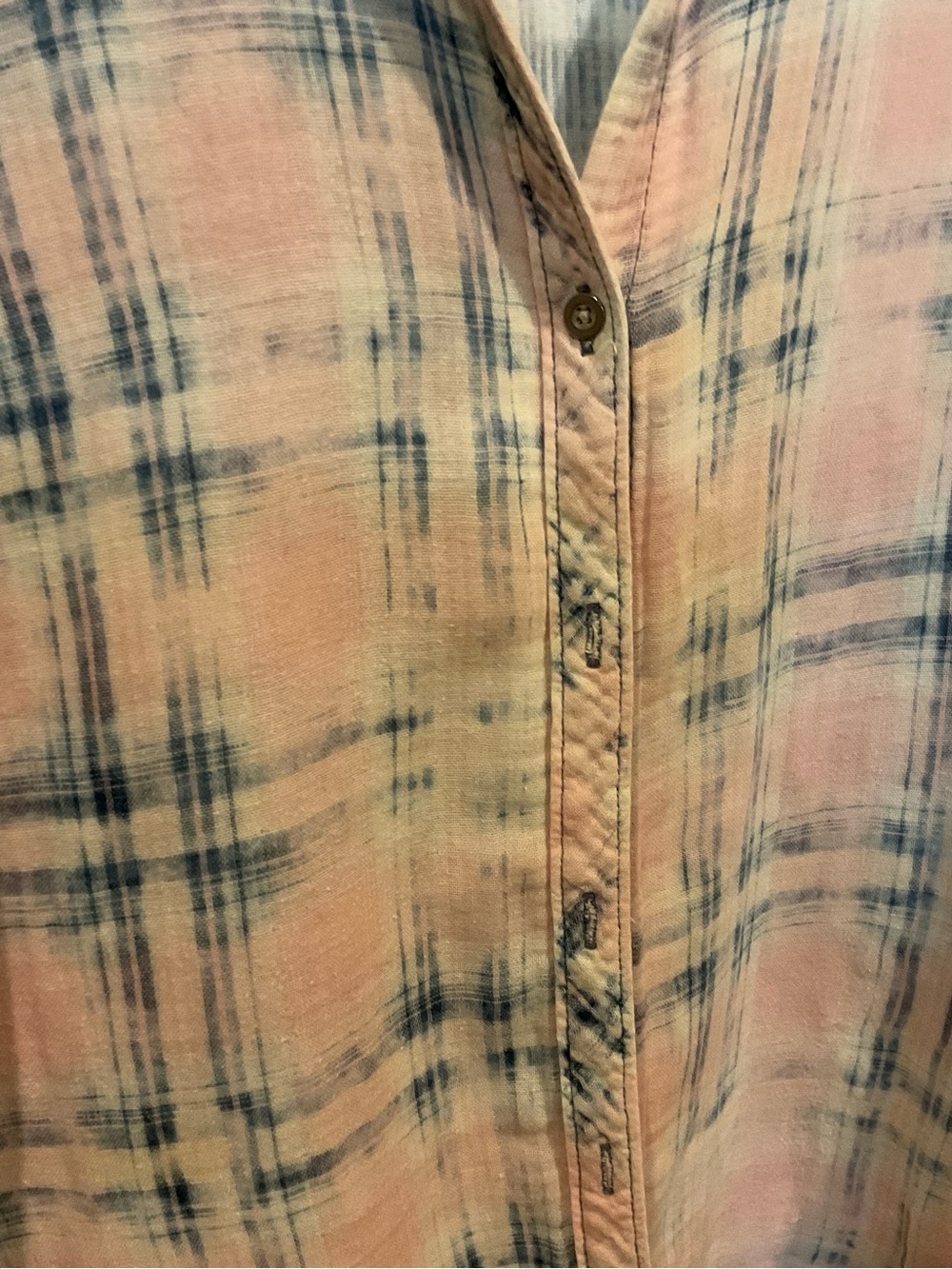 cloth & stone Pink and Blue Plaid Lightweight Button-Up - Picture 9 of 10